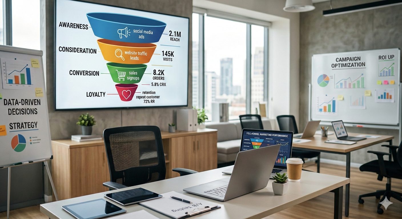 Full-funnel marketing performance dashboard